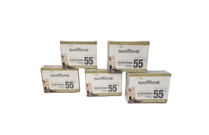 Lot de 5 savons d' Alep avec 55% d’huile de baie de laurier.