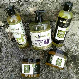Savon d'Alep liquide, savon noir ou de hammam, savon liquide 100% huile d'olive