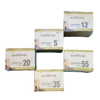 Lot Découverte - 5 Savons d'Alep traditionnels de 5% à 55% d'huile de baie de laurier : -5% ! Conçus à Alep selon le savoir-faire millénaire des maîtres-savonniers d'Alep. Savons d'Alep sans colorant, sans parfum, sans additif. Achat du Lot Découverte - 5 Savons d'Alep traditionnels à 28,50 € sur Savon-Alep.Shop.