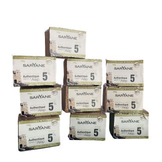Lot de 10 savons d'Alep classiques à 5% d'huile de baie de laurier. Fait à Alep. Savon d'Alep classique & naturel sans colorant ni parfum ni additif. 42,3€