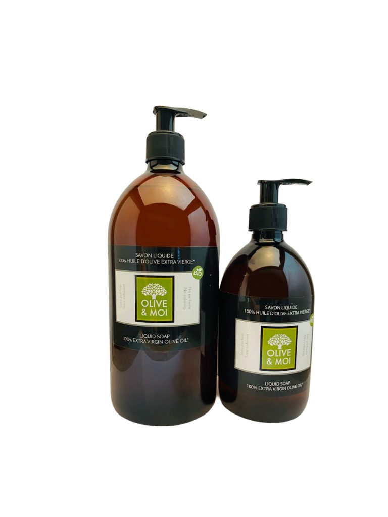 Savon liquide huile d'olive BIO - 500ml +1 L