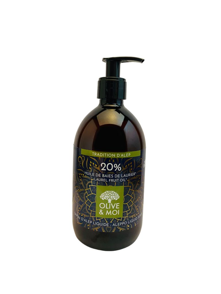 Savon d'Alep liquide bio 20 % laurier - 500 ml