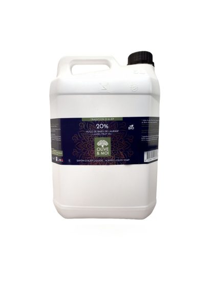 savon liquide d'Alep 20 laurier 5l bidon économique naturel