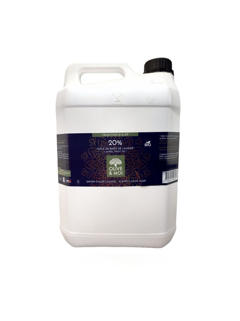 savon liquide d'Alep 20 laurier 5l bidon économique naturel