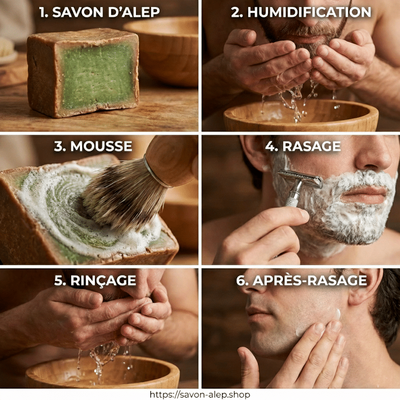 rasage au savon d’Alep