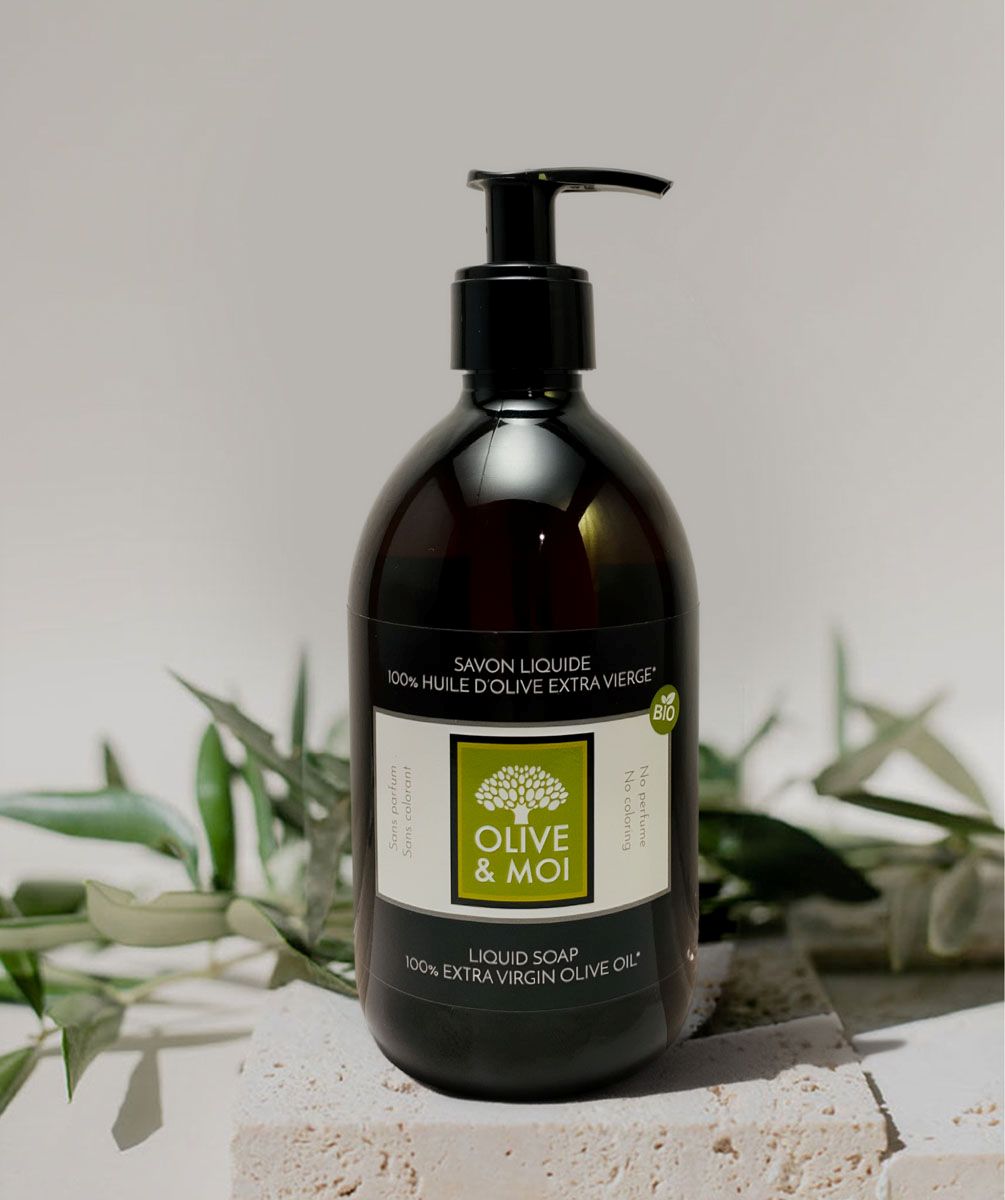 Savons liquides 100 % huile d’olive certifiés bio