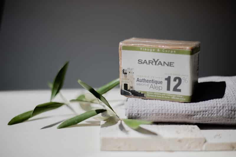 Savon d’Alep 12 % d’huile de baies de laurier en situation