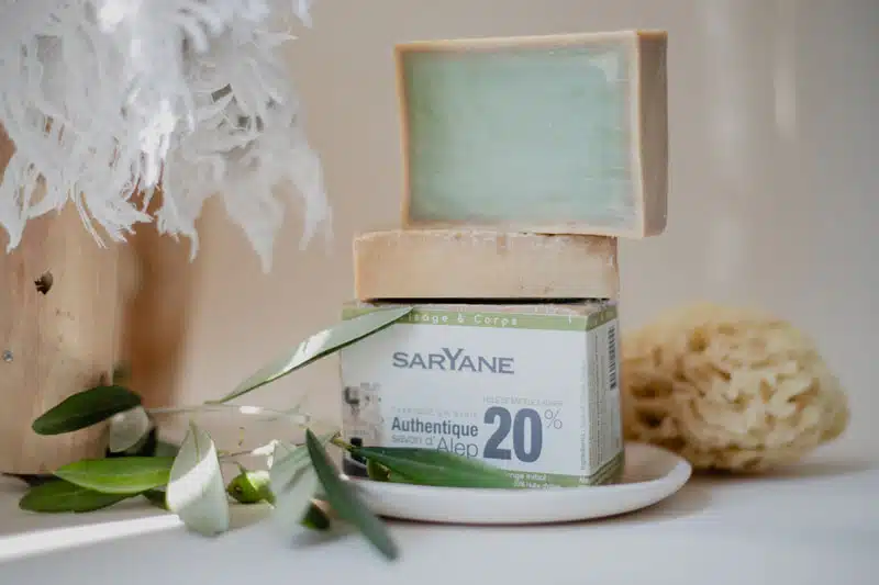 Savon d’Alep 20 % d’huile de baies de laurier en situation