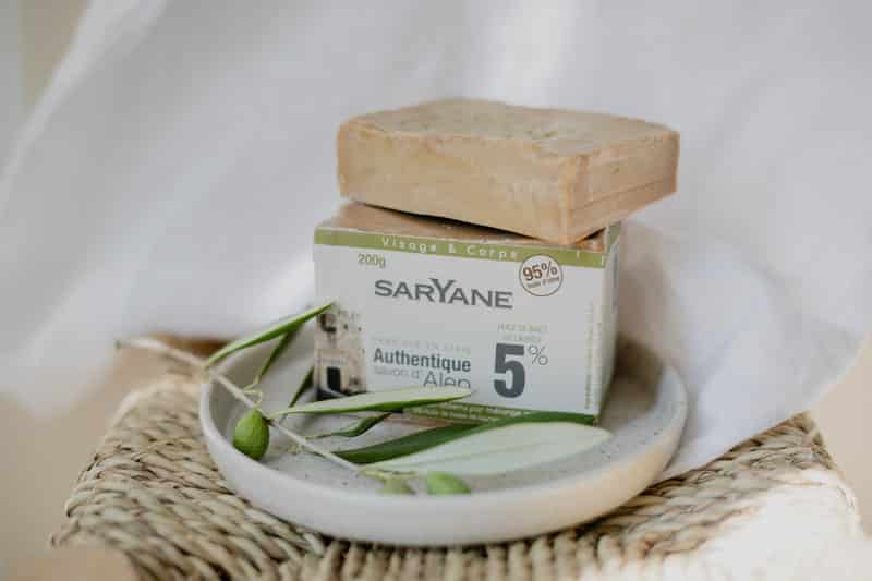 Savon d’Alep 5 % d’huile de baies de laurier en situation