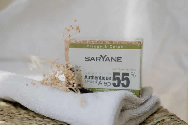 Savon d’Alep 55 % d’huile de baies de laurier en situation
