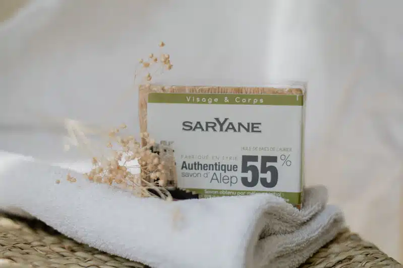 Savon d’Alep 55 % d’huile de baies de laurier en situation